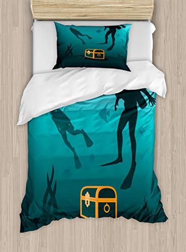 Aqua Dark Teal Marigold
