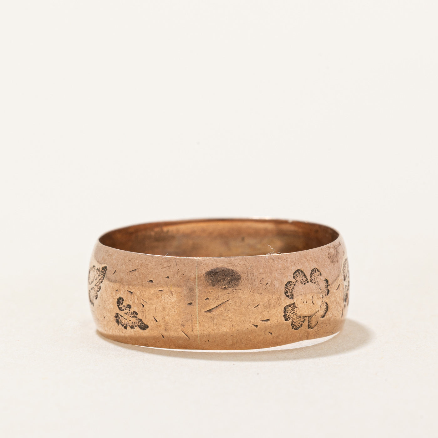 10K Yellow Gold Floral Leaf Ring for Women - Size 7.75 - Elegant Nature-Inspired Jewelry for Everyday Wear, Gift Giving & Special Occasions