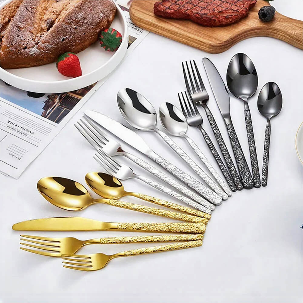 Premium Glacier 30-Piece Stainless Steel Flatware Set - Modern Silverware for Dining, Kitchen & Entertaining - Dishwasher Safe Cutlery Set for Everyday Use & Special Occasions