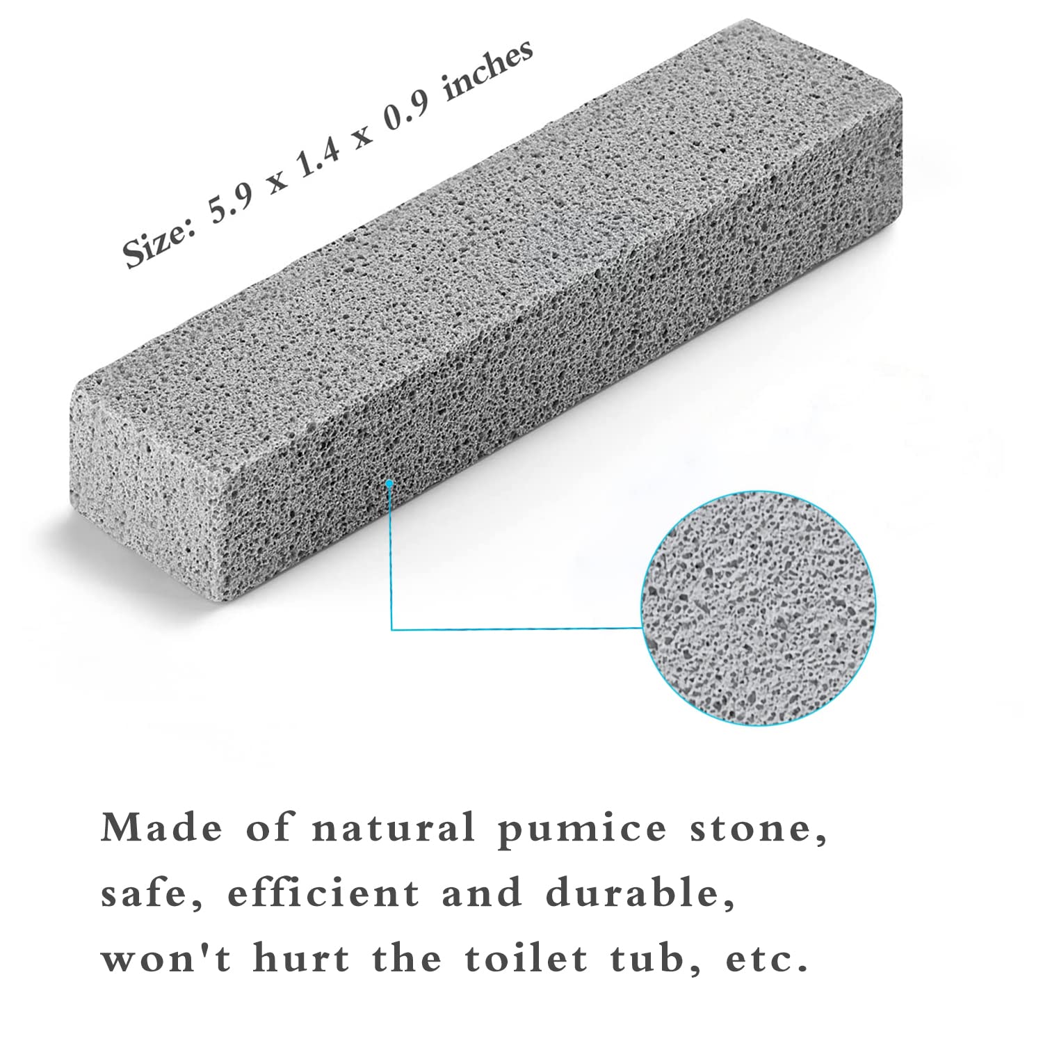 12 Pack Pumice Stone for Toilet Cleaning - Heavy Duty Pumice Stick Cleaner Removes Stubborn Toilet Bowl Rings, Hard Water Stains & Rust - Safe for Bathroom, Kitchen, Spa, Pool, Grill & Household Cleaning - Perfect for Deep Cleaning Toilets, Tubs, Sinks & Outdoor Surfaces
