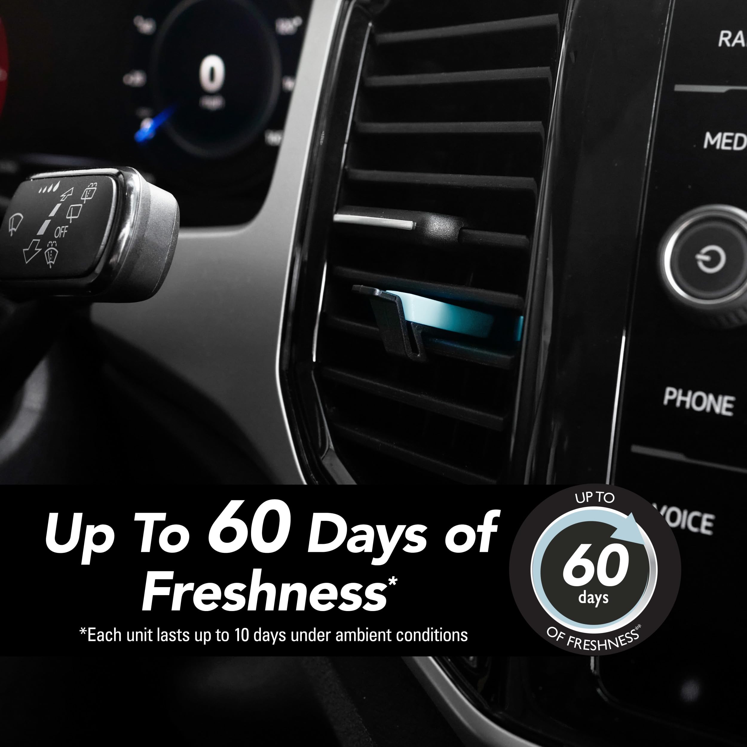 6 Pack Car Air Freshener Vent Sticks - Lightning Bolt & Ice Storm Scent | Long-Lasting Fragrance for Cars, Trucks & SUVs | Eliminate Odors & Refresh Your Vehicle Interior