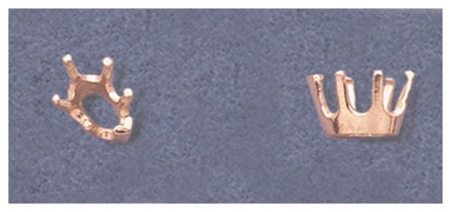 Solid Sterling Silver or 14kt Gold 6 Prong 8x5mm 10x7mm Pear Cut Gemstone Head for DIY Jewelry - Custom Made Rings, Earrings & Pendants (144-166) - Perfect for Engagement, Wedding & Anniversary Gifts