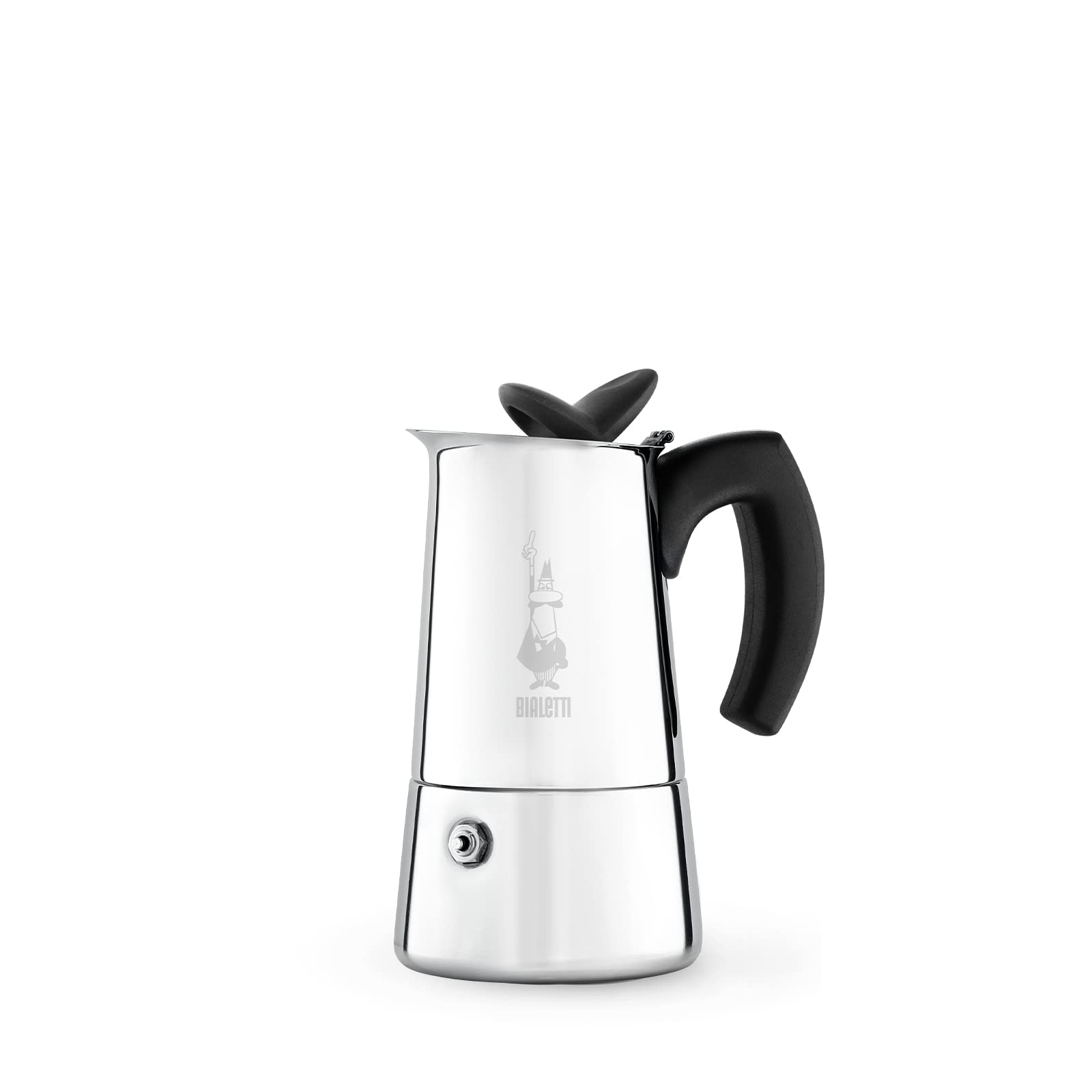 Bialetti Musa Stovetop Espresso Maker - 4 Cup (5.07 oz) Stainless Steel Moka Pot for Gas, Electric & Induction Cooktops - Perfect for Home, Office & Camping Coffee Brewing