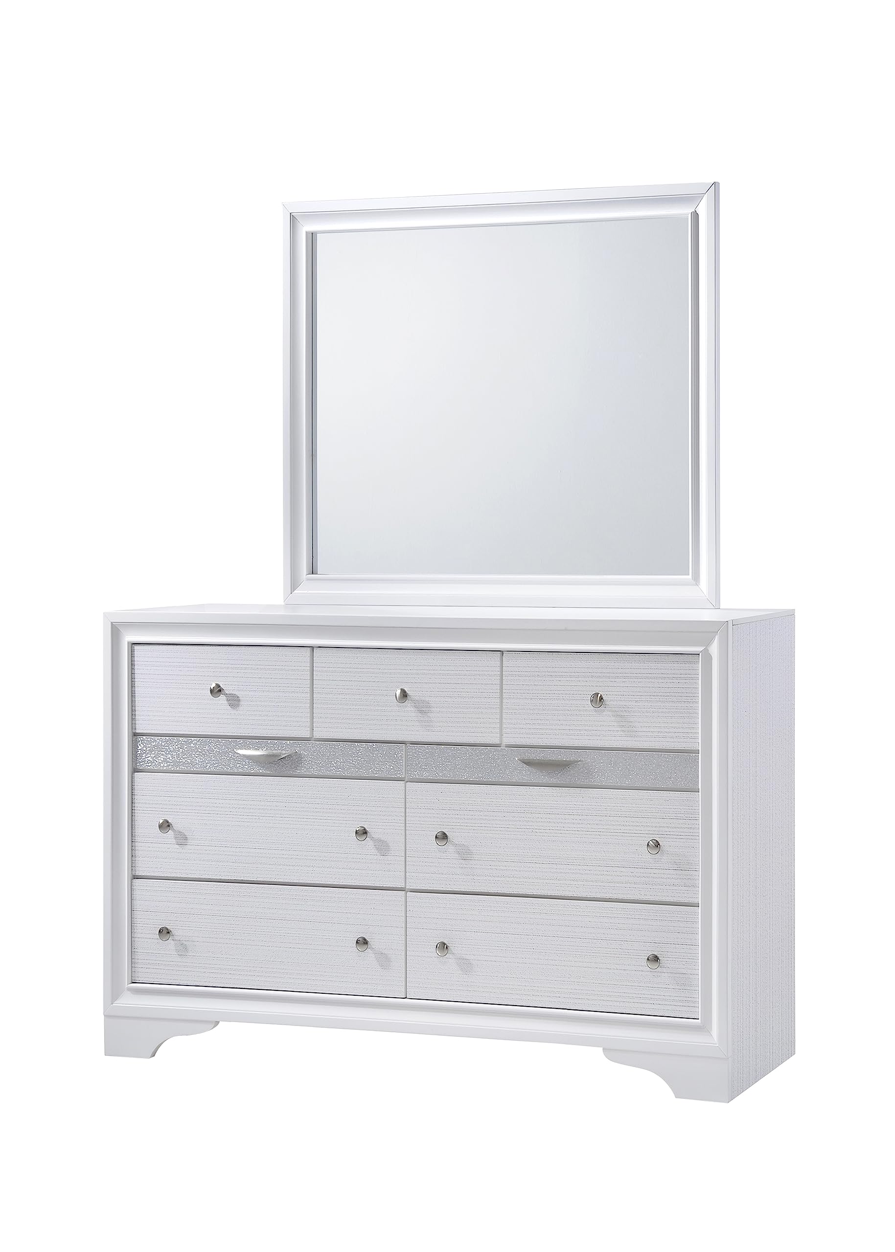 Kings Brand Furniture - 6-Piece Watson King Size Bedroom Set with Bed, Dresser, Mirror, Chest & 2 Night Stands | Modern Bedroom Furniture for Master Suite & Guest Room