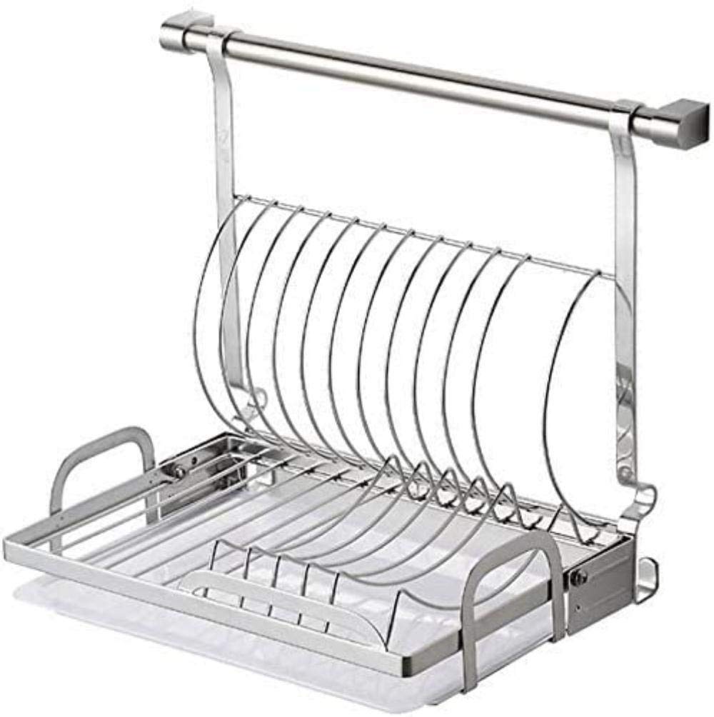 Stainless Steel Folding Wall-Mounted Dish Drying Rack for Kitchen - Space Saving Dishwasher Drainer Shelf - Perfect for Small Kitchens & Apartments (Color: A)