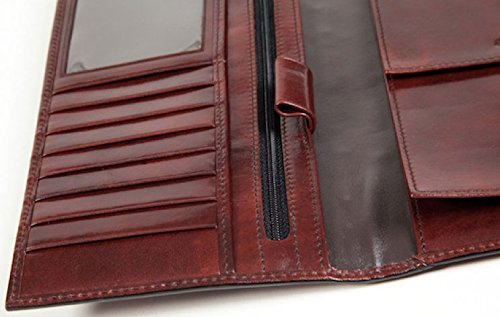 Bosca Vintage Leather Flight Attendant Bag - Classic Black Pilot Travel Bag for Men & Women - Perfect for Business Trips, Air Travel & Everyday Use