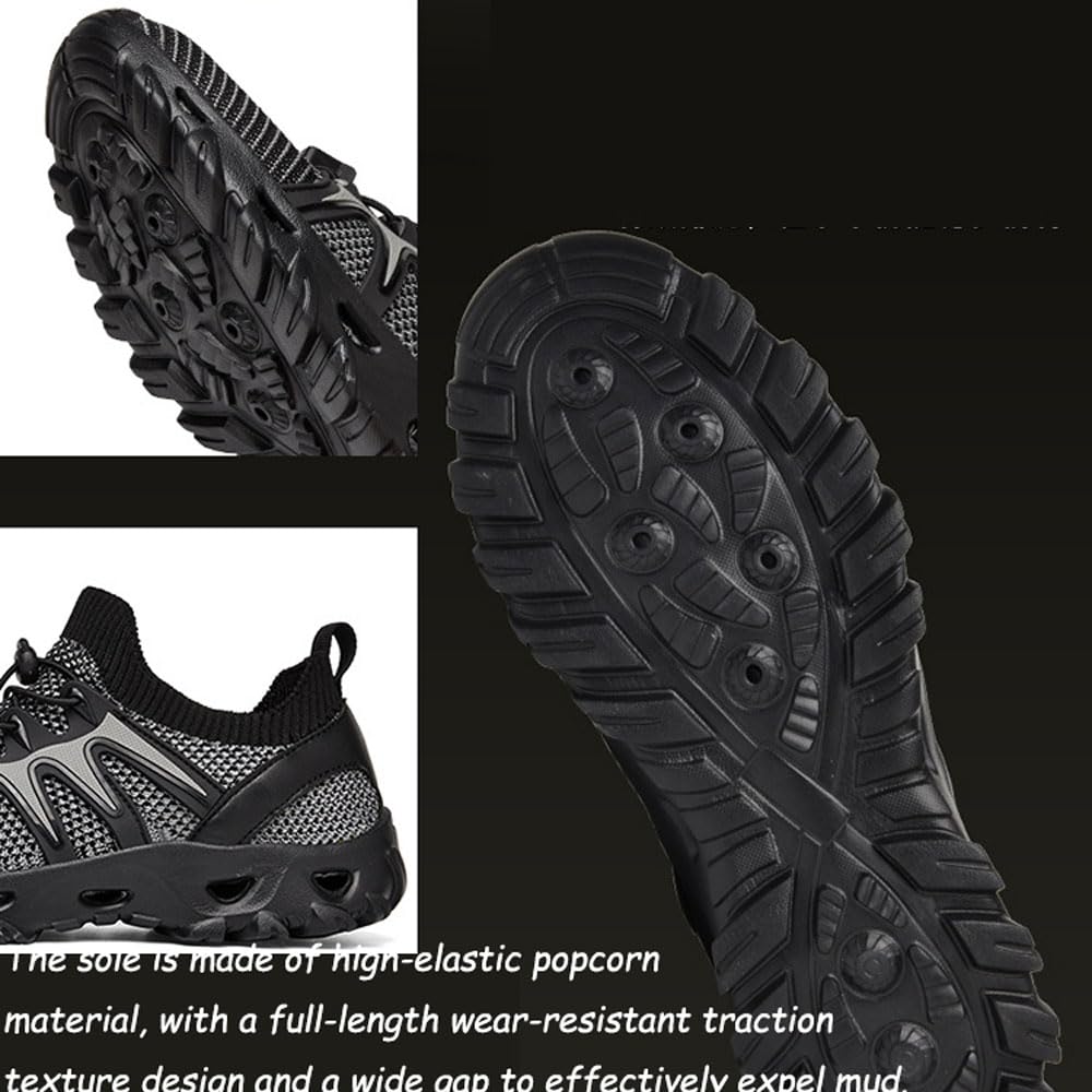 Barefoot Water Shoes for Men & Women - Non-Slip Aqua Sports Shoes with Breathable Mesh, Quick-Dry Beach Hiking Shoes for Outdoor Activities, Swimming, Yoga & Summer Walking (EU 40-47) - Lightweight Sneakers for Beach, Pool & Water Sports