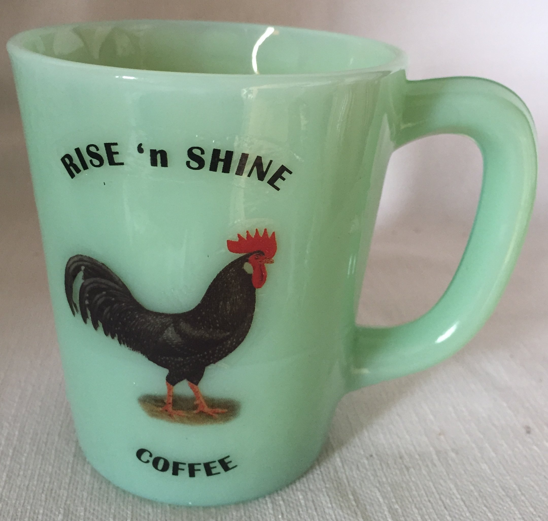 Premium Jade Glass Coffee Mug - Handcrafted in USA by Mosser Glass - Vintage Rosso Exclusive with 