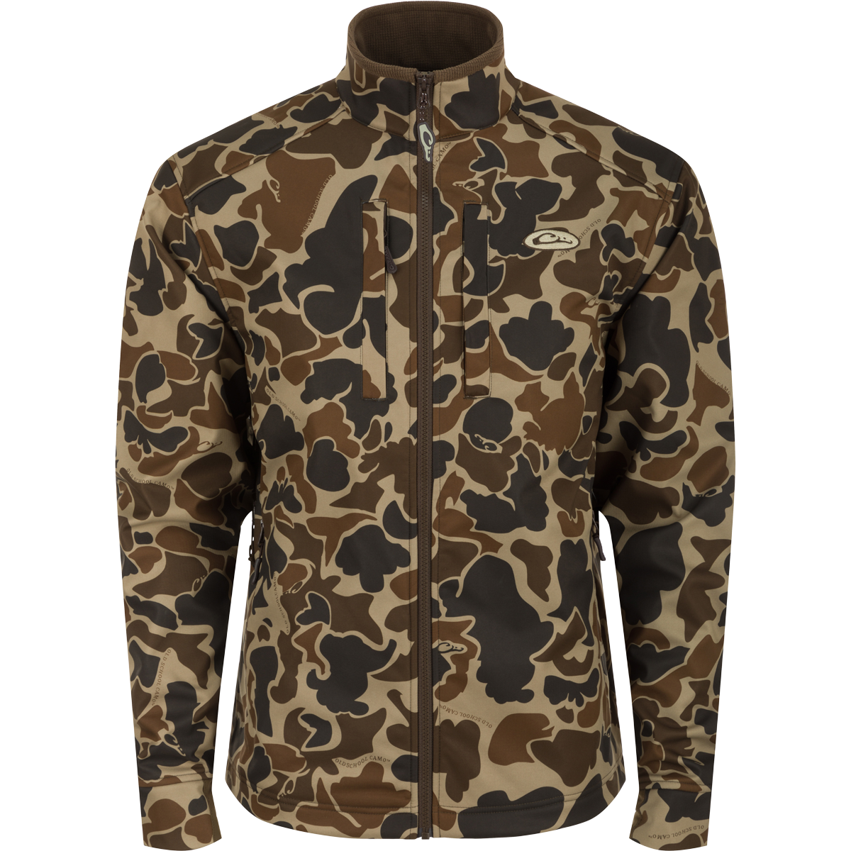 Men's Camo Windproof Softshell Jacket - Lightweight Outdoor Hunting & Hiking Jacket for Cold Weather - Water-Resistant & Breathable for Camping, Fishing & Adventure Activities