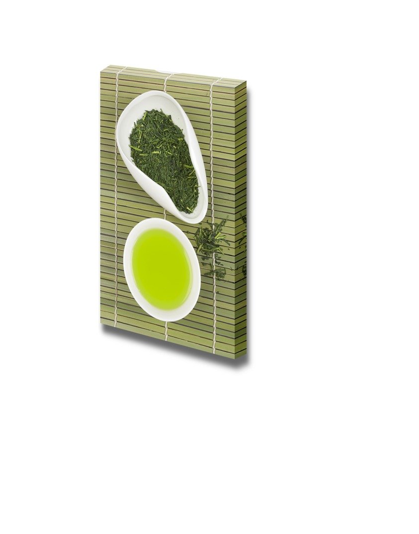 Green Tea Ceremony Canvas Prints - Modern Wall Art Set for Home Decor | Stretched Gallery Wrap Giclee Print Ready to Hang (48