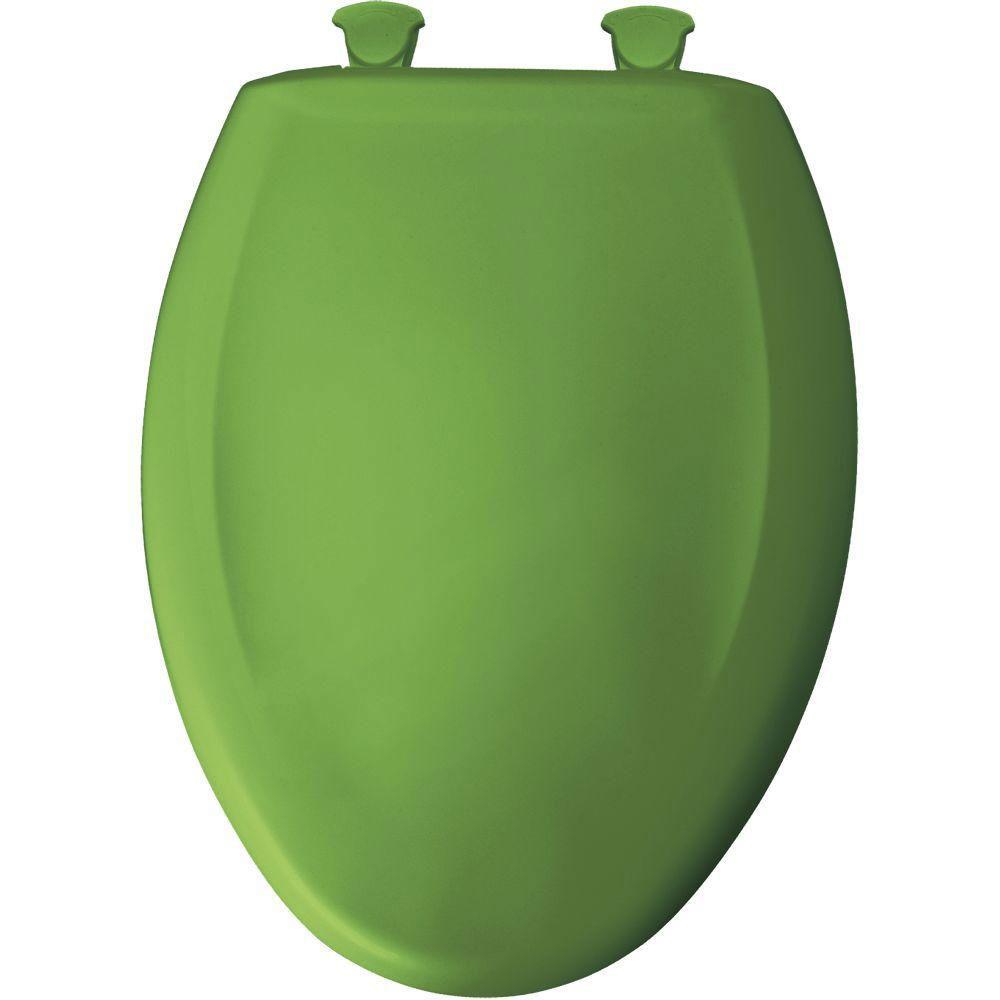 Bemis Slow Close STA TITE Elongated Closed Front Toilet Seat - Fresh Green (Model 374805) | Soft-Close Hinges, Durable Design for Bathroom Upgrade, Perfect for Modern Homes & Apartments
