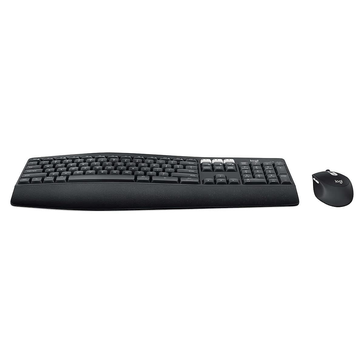 Logitech MK825 Wireless Keyboard and Mouse Combo - Ergonomic Full-Size Keyboard with Silent Click Mouse for Office, Gaming & Home Use - Compatible with Windows/Mac (Black)