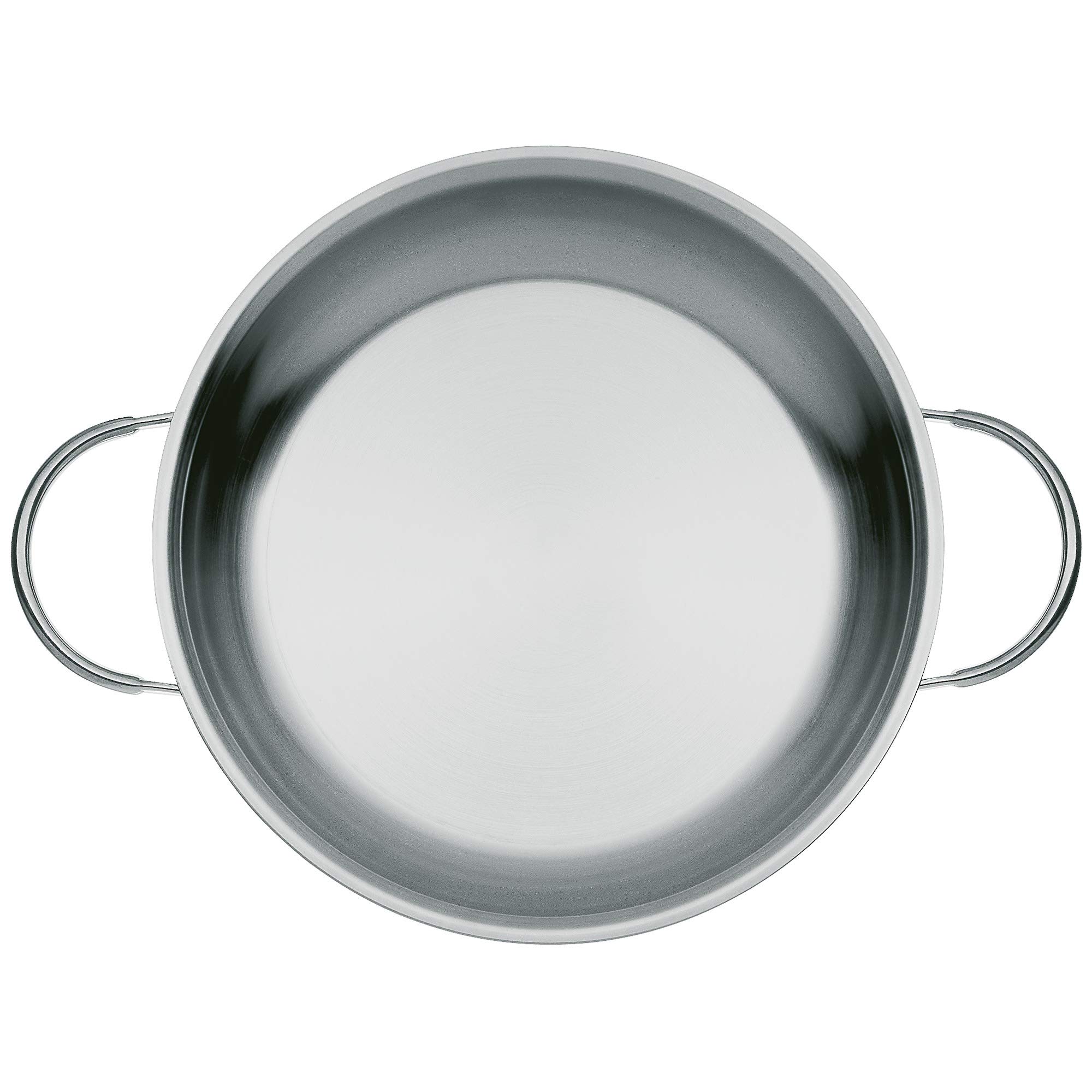 WMF 24cm Uncoated Stainless Steel Serving Pan with Pouring Rim - German-Made Profi Series, Induction Compatible & Dishwasher Safe - Perfect for Cooking, Serving & Entertaining