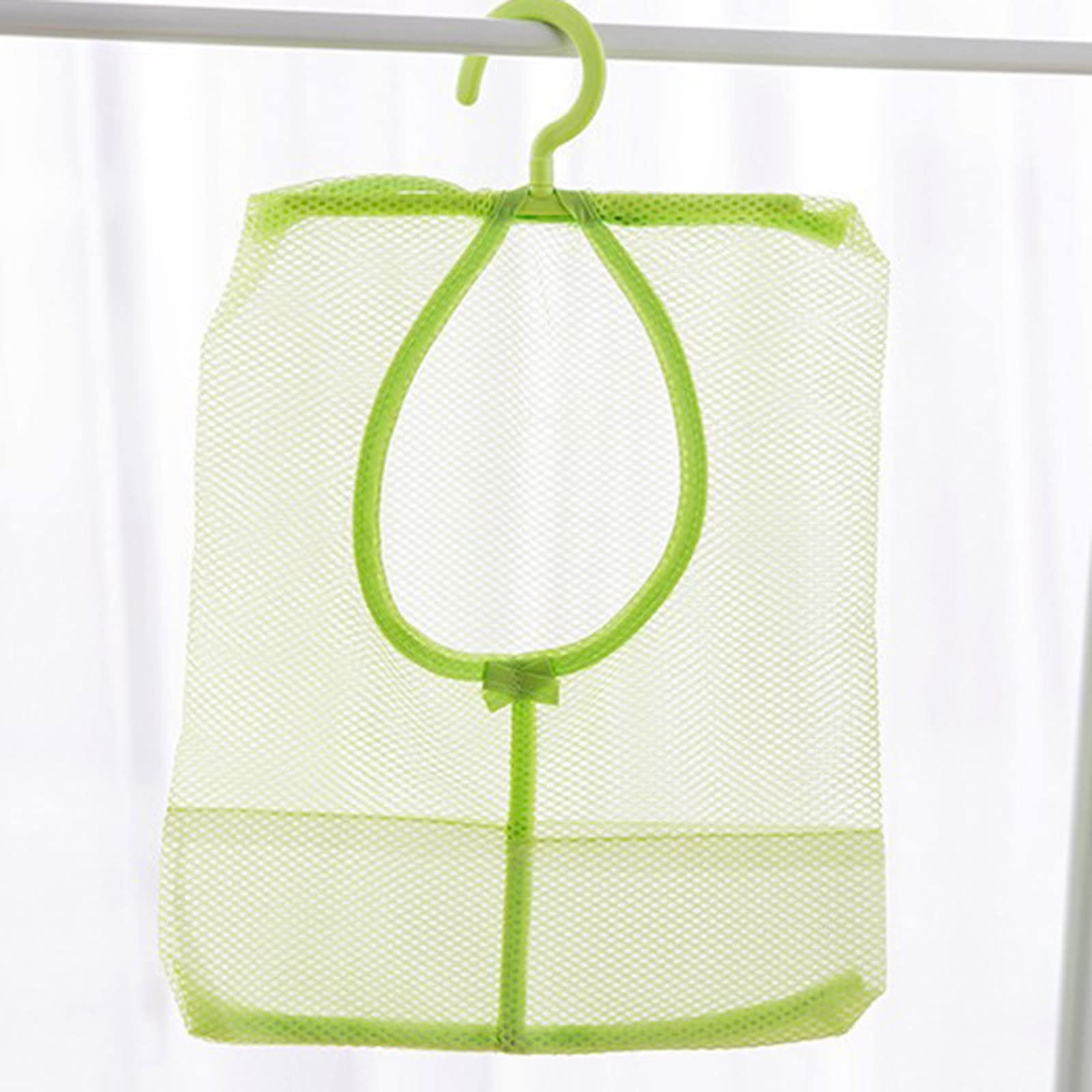 Povvinmg Hanging Mesh Storage Bags - Large Reusable Organizer for Closet, Kitchen & Home (Green, One Size) | Perfect for Comforters, Blankets & Seasonal Clothing Storage