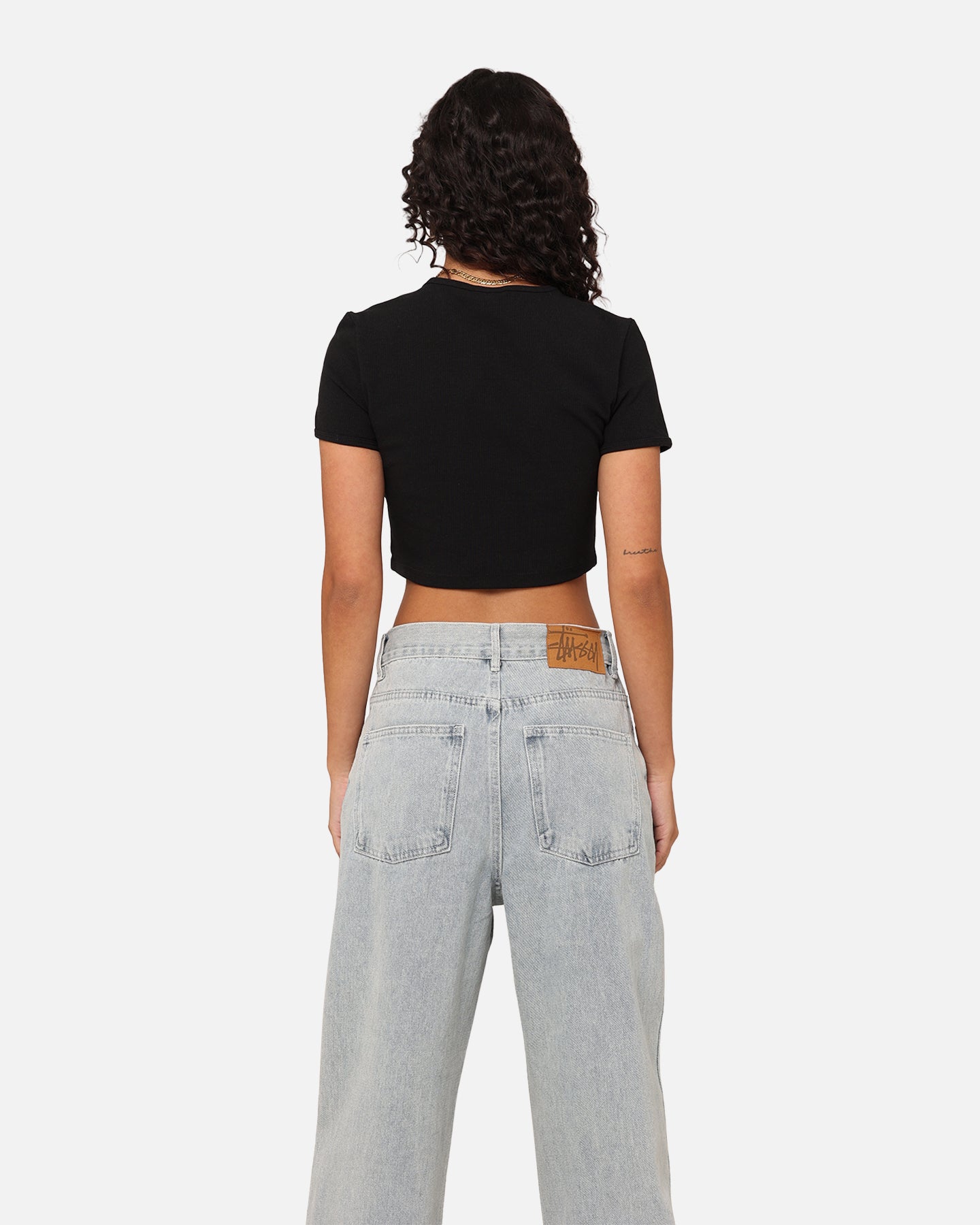 Adidas Women's Essentials Ribbed Baby Tee - Soft Cotton Crewneck T-Shirt for Casual Wear & Everyday Outfits | Black