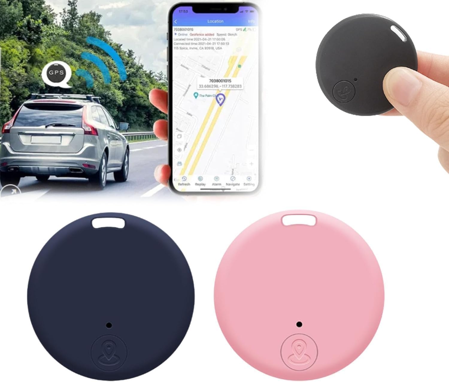 Mini Magnetic GPS Tracker for Vehicles - Worldwide Micro GPS Tracking Device (2 Pack) | Real-Time Car Locator for Fleet Management, Anti-Theft Protection & Personal Item Tracking