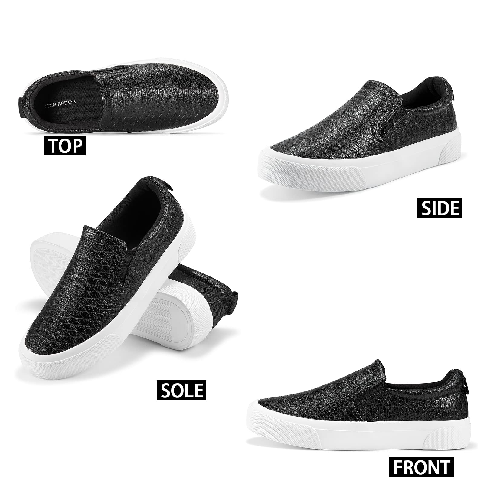 JENN ARDOR Women's Slip On Sneakers - Comfortable Memory Foam Loafers for Walking | Casual Fashion Flats for Work, Travel & Everyday Wear