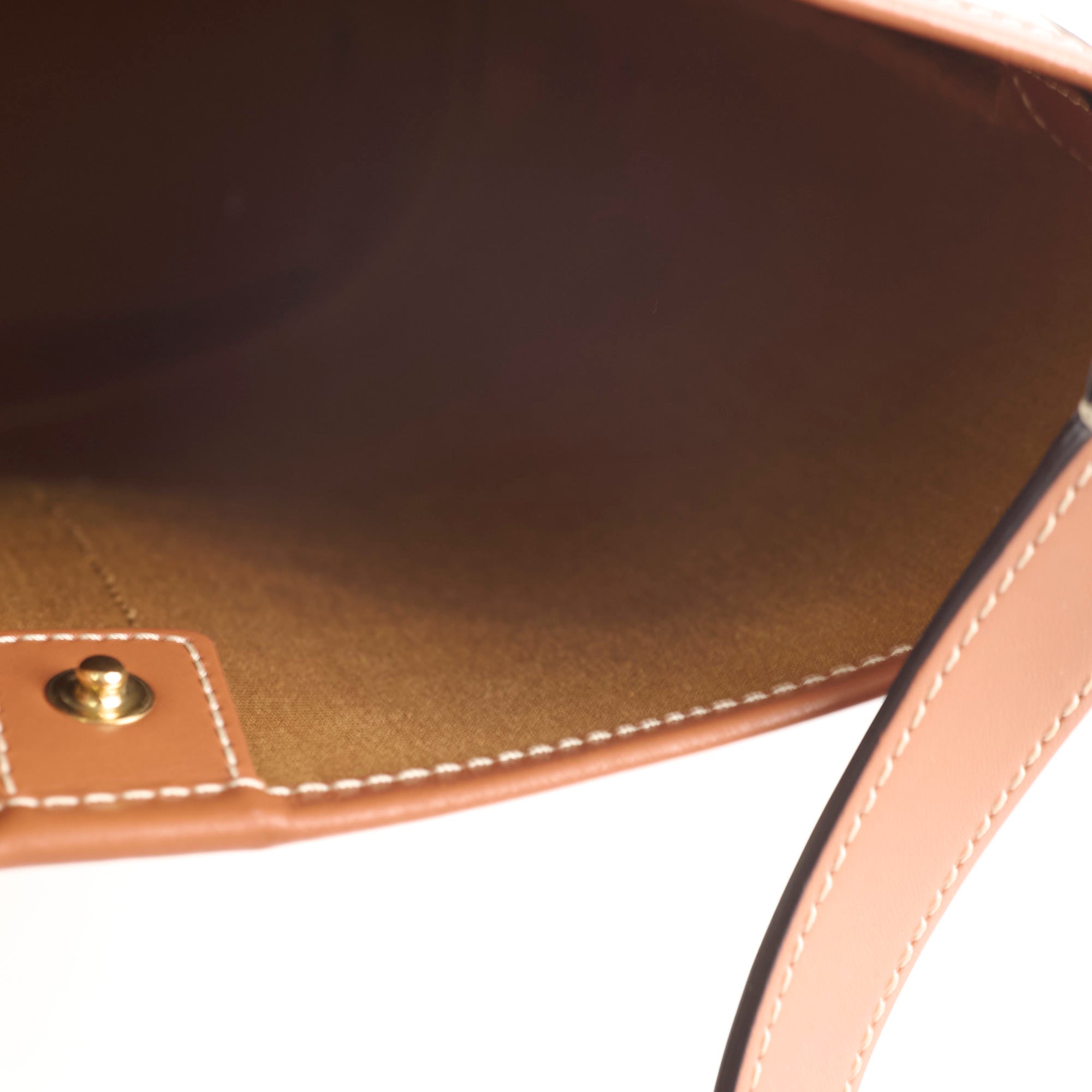 Celine Small Bucket Bag in Triomphe Canvas - Tan & White Crossbody Shoulder Bag for Women | Perfect for Work, Travel & Everyday Use