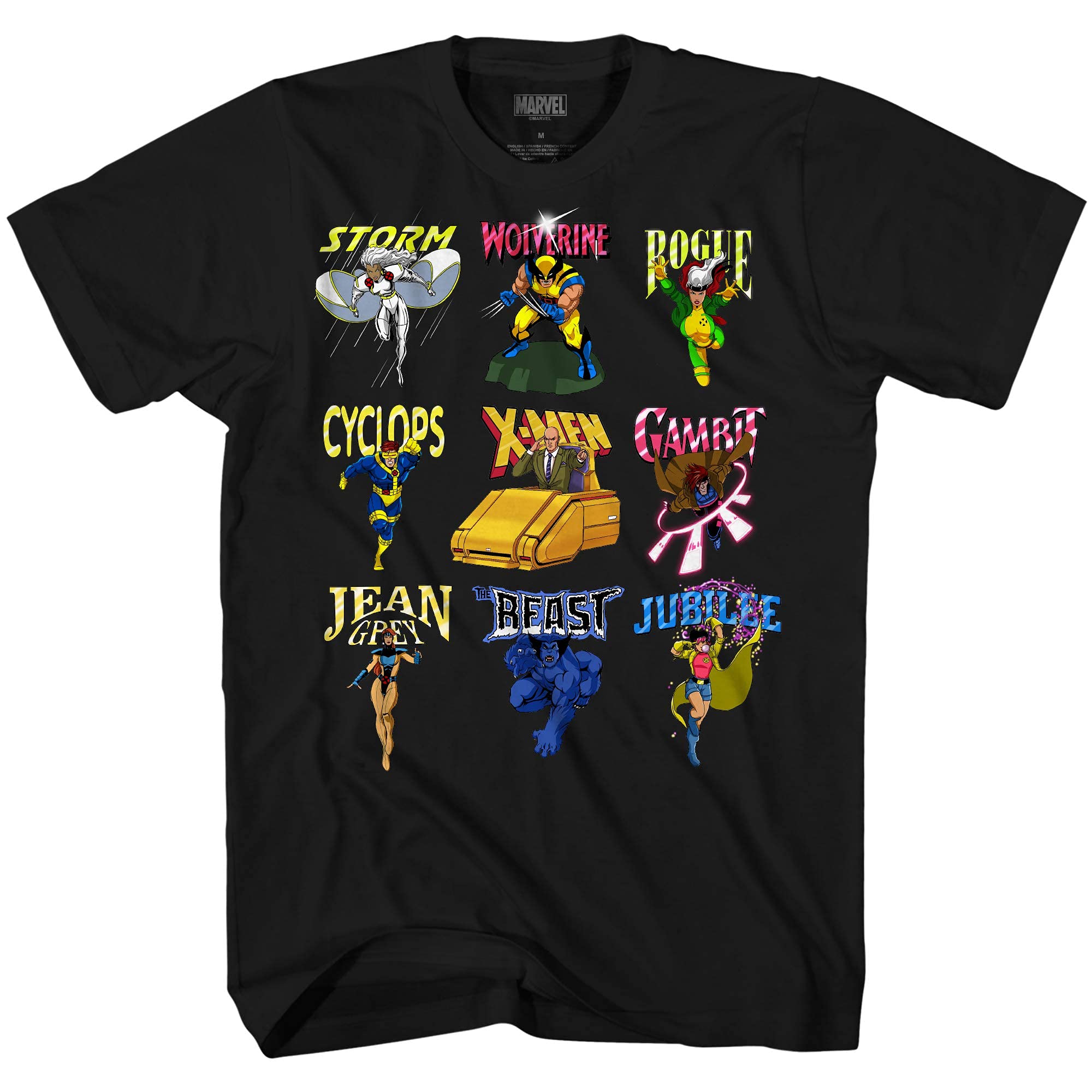 Marvel X-Men Graphic T-Shirts for Men - Cool Superhero Cotton Tees with Animated Series Designs | Casual Wear, Cosplay, Comic Con Outfits & Gifts for Fans