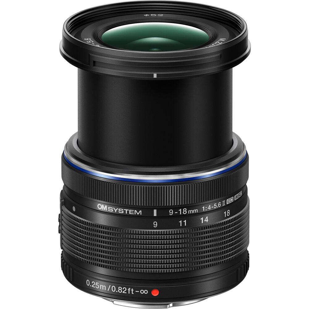OM SYSTEM M.Zuiko Digital ED 9-18mm f/4-5.6 II Wide Angle Zoom Lens for Micro Four Thirds Cameras - Perfect for Travel, Landscape & Street Photography