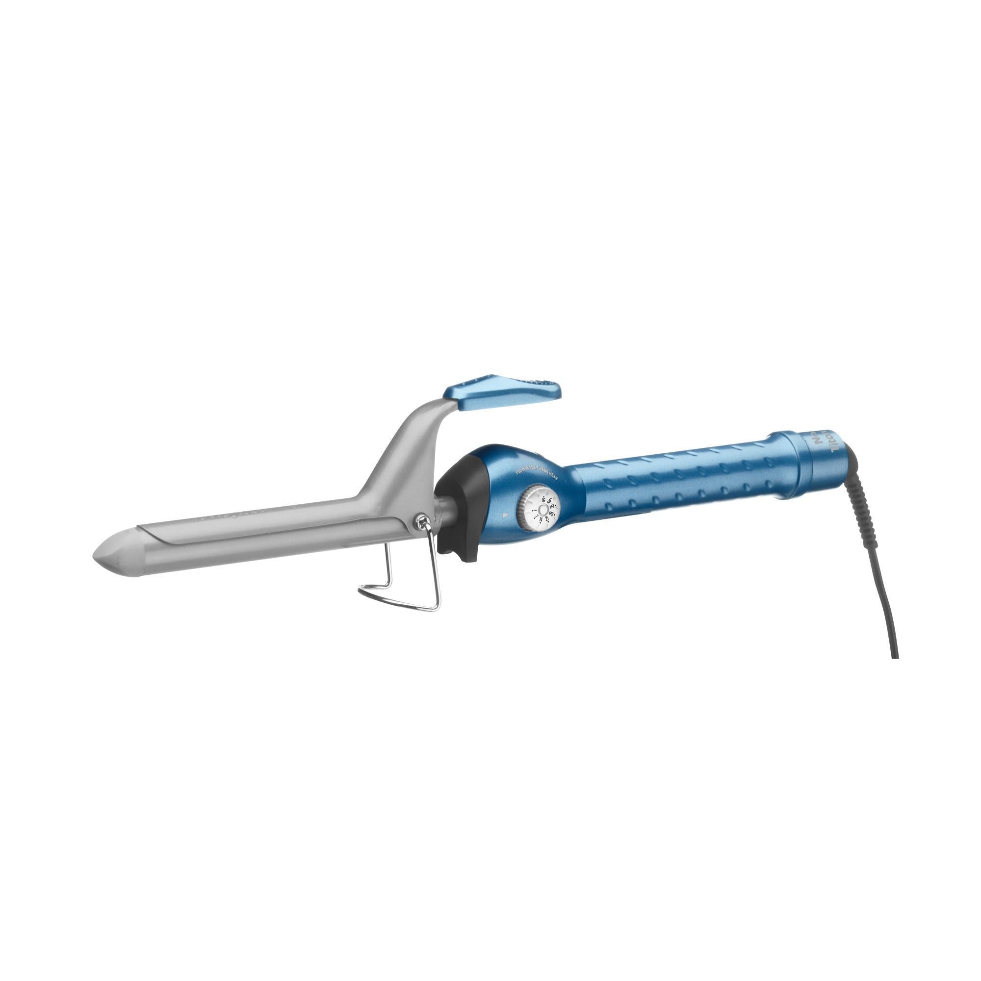 BaByliss Pro Spring Curling Iron - 1.25 Inch Professional Hair Curler for Long Lasting Waves & Curls - Salon Quality Styling Tool for Home Use (Blue) | Perfect for Weddings, Parties & Everyday Hairstyles
