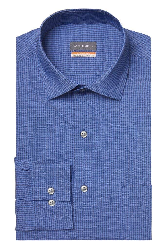 Van Heusen Men's Tall Fit Dress Shirt - Stain Resistant & Stretch Fabric - Big & Tall Sizes - Perfect for Office Wear & Formal Occasions