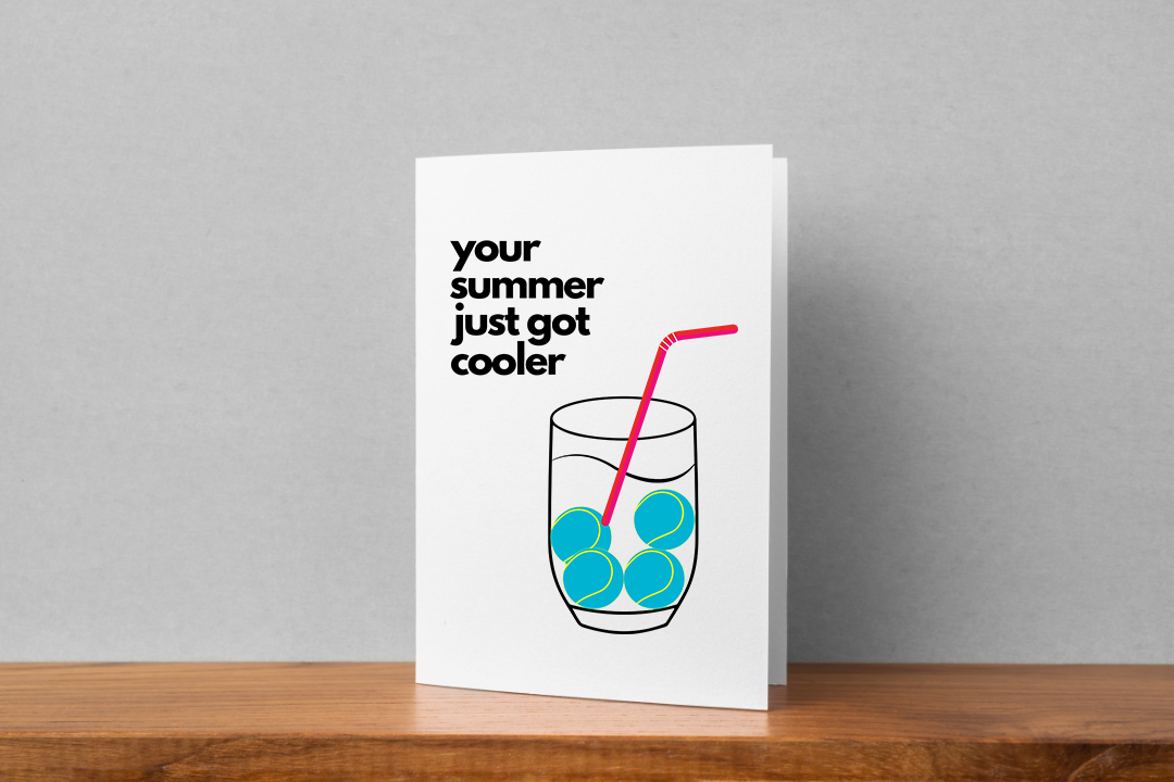 Funny Tennis Birthday Card - Perfect Gift for Tennis Lovers - Great for Summer Parties & Court Celebrations