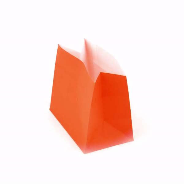 Eco-Friendly Orange Paper Snack Bags - 4.25