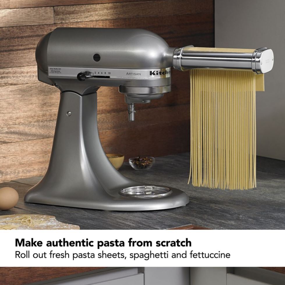 KitchenAid 3-Piece Pasta Roller & Cutter Set Attachment for Stand Mixers - Make Homemade Pasta, Lasagna & Ravioli - Perfect for Italian Cooking & Baking Enthusiasts