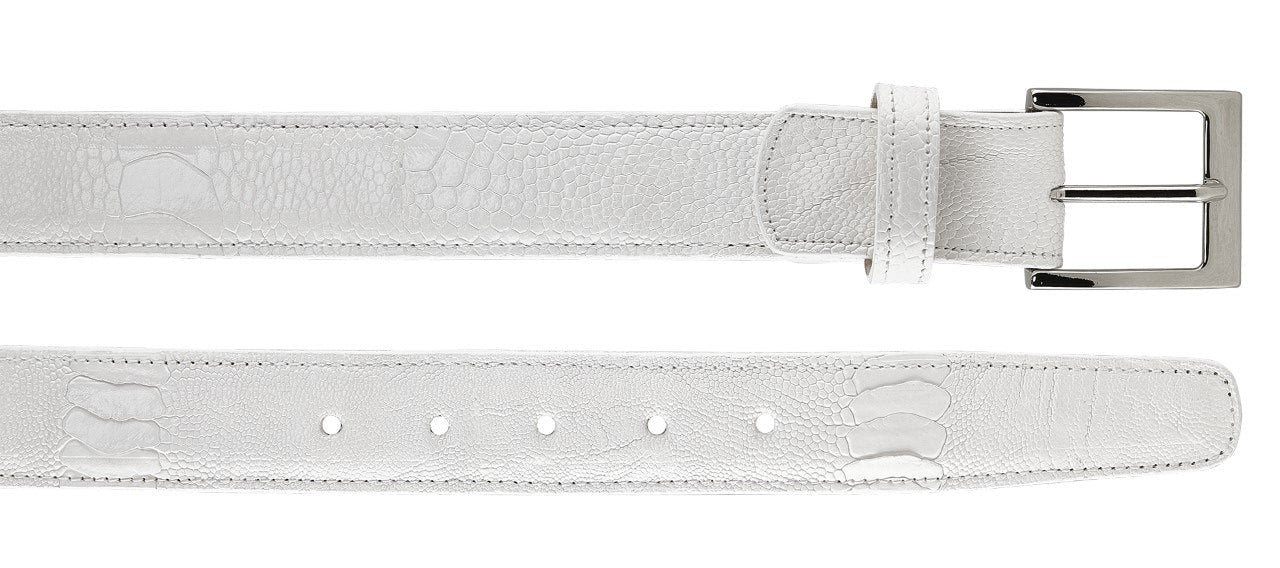 Belvedere Genuine Ostrich Leather Belts for Men - 12 Premium Colors - Classic & Western Style Dress Belts for Business, Casual & Cowboy Fashion