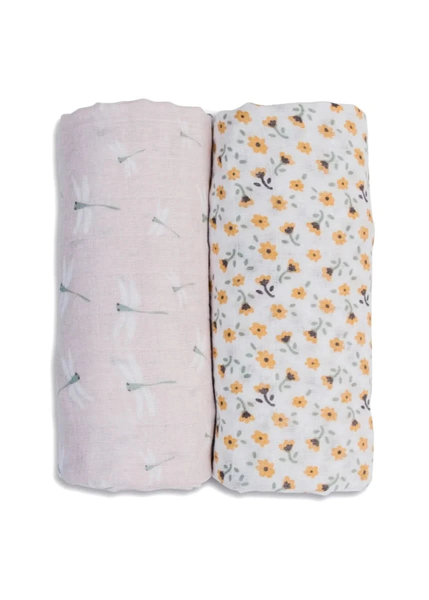 Lulujo 2-Pack Soft Cotton Baby Swaddle Blankets - Breathable & Comfortable for Newborns, Infants - Perfect for Swaddling, Nursing, Stroller & Car Seat Covers