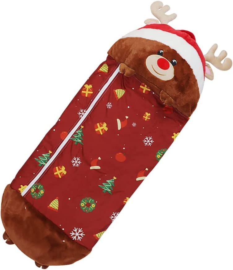 Kids Sleeping Bag with Pillow - Ultra Soft, Warm & Comfortable for All Seasons - 54