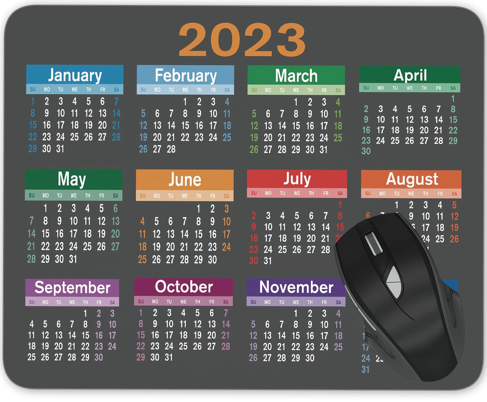 2023 Mupfaga Gaming Mouse Pad - Non-Slip Rubber Base, Personalized Cute Design for Women & Girls - Perfect for Office, Laptop & PC Gaming (Grey) | Ideal for Work, Study & Gaming Setups