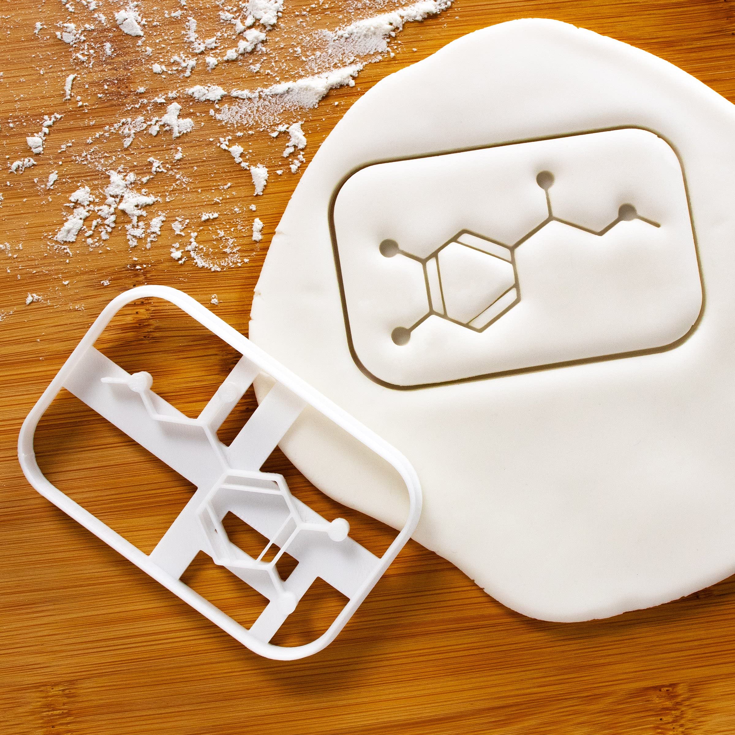 Adrenaline Molecule Cookie Cutter - 1 Piece Stainless Steel Science Chemistry Baking Tool for Molecular Gastronomy, Science Party, and Nerdy Desserts