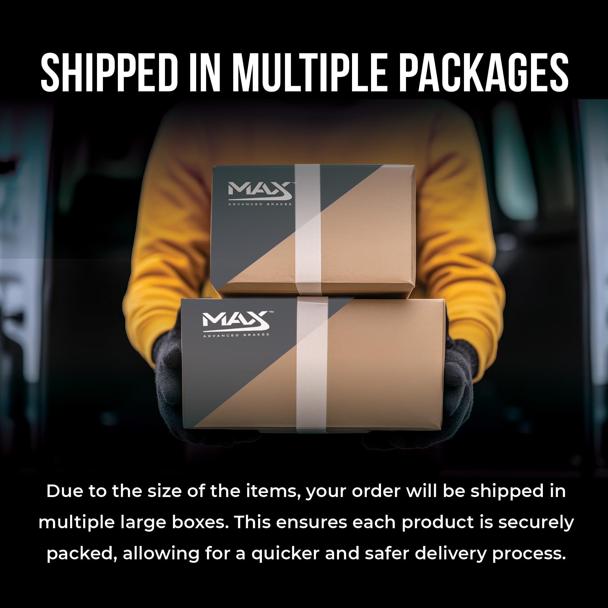 Max Advanced Front Brake Kit for 2003-2007 Mercedes-Benz C240 AWD, C320, C280, C350 - Premium OE Replacement Disc Brake Rotors & Ceramic Pads - Smooth Stopping Power for City Driving & Highway Commutes
