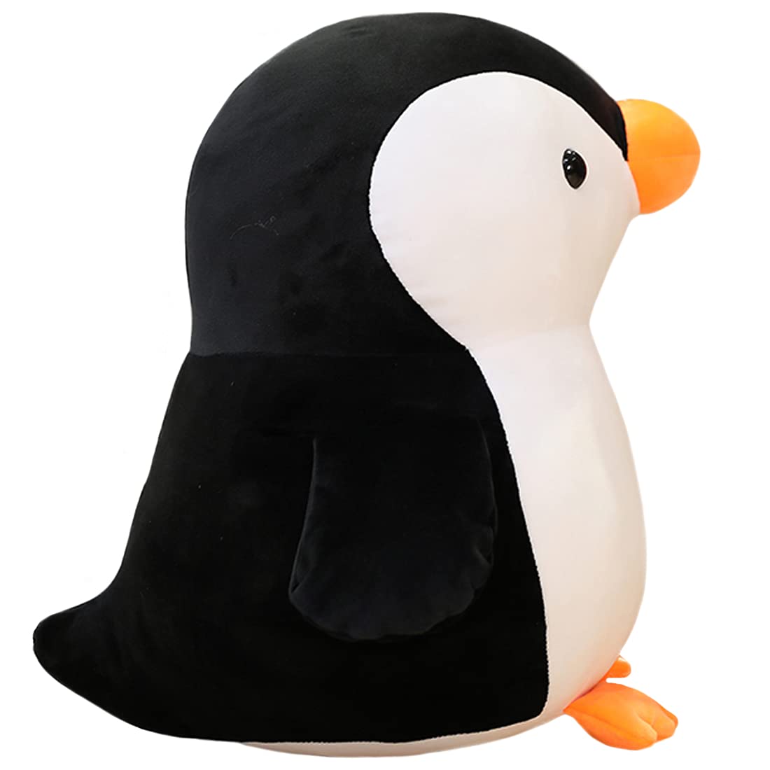 Cute Gray Penguin Plush Toy - 13.8 Inch Soft Stuffed Animal Pillow, Lifelike Penguin Doll for Christmas & Halloween Gifts | Perfect for Kids' Bedtime, Nursery Decor & Party Favors