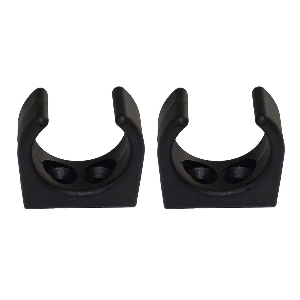 MERIGLARE 2-Pack 1-1/4 Inch Boat Boarding Ladder Storage Hooks - Heavy Duty Marine Grade Stowing Clips for Boat Hooks & Ladders - Perfect for Yachts, Sailboats & Fishing Boats