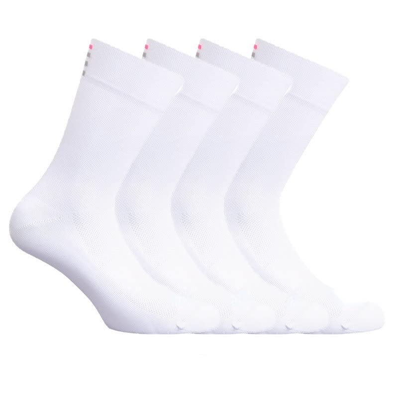 4 Pairs Men's & Women's Cycling Socks - Breathable Compression Sports Socks for Road Biking, Running & Racing - Striped Design for Enhanced Visibility - Perfect for Outdoor Activities & Athletic Performance