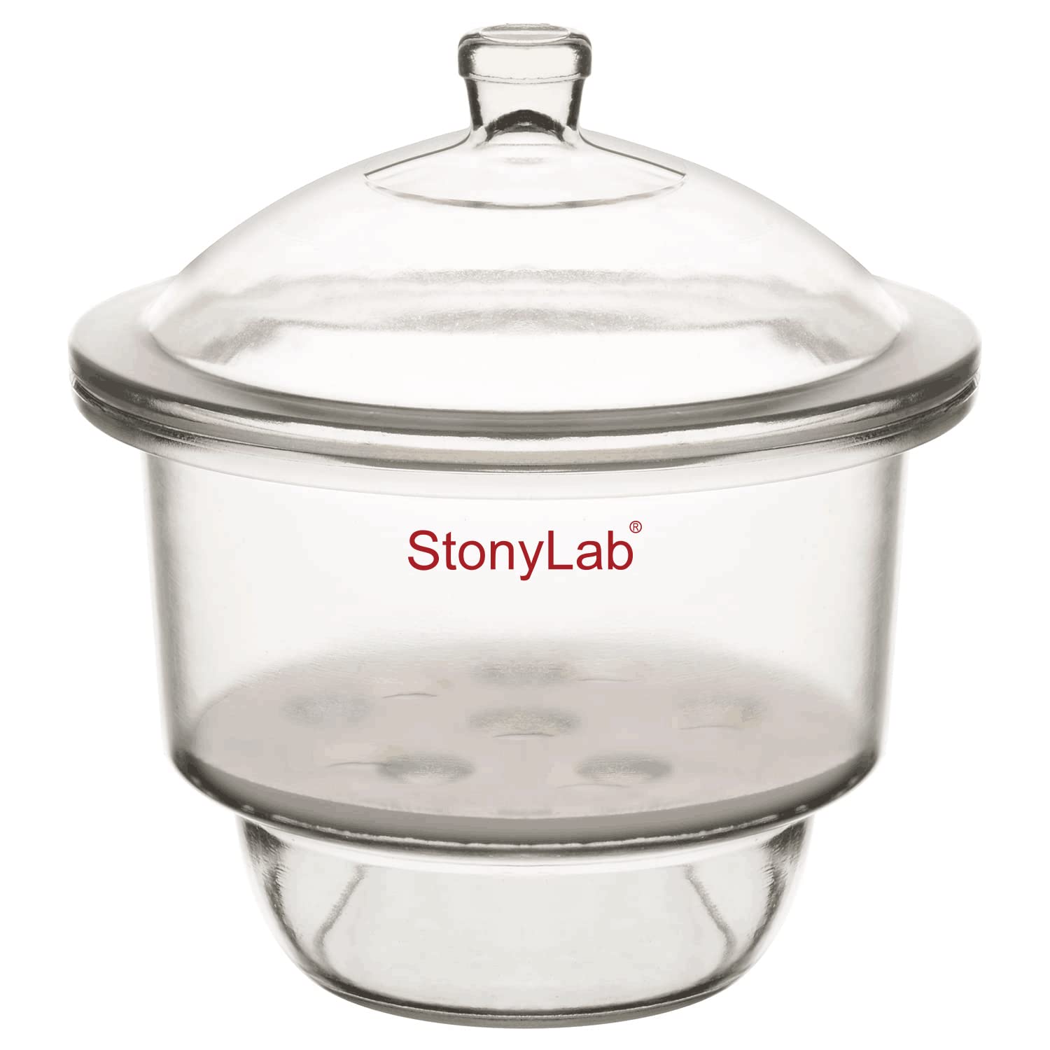 Stonylab Borosilicate Glass Desiccator with Knob Cover & 9.4