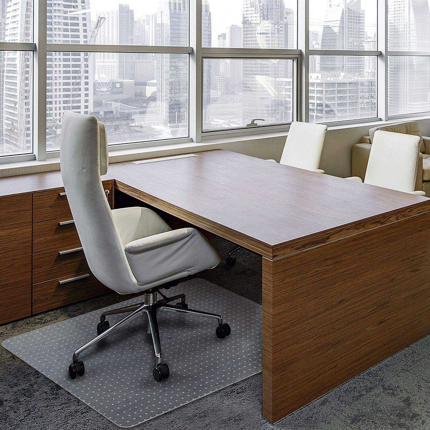 Azadx Clear Office Chair Mat for Low, Standard & No Pile Carpets - 36
