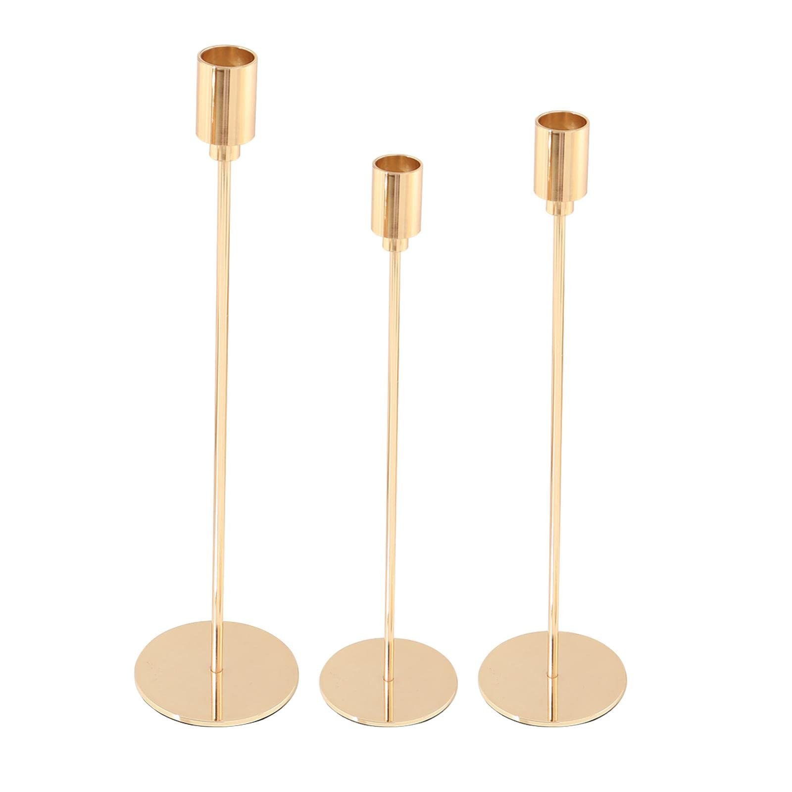 Gazechimp Elegant Iron Candle Holder - Light Luxury Pillar Candlestick Stand for Dining Table Decor, Wedding Party Centerpiece, Restaurant Tabletop Decoration - Perfect for Romantic Dinners & Special Occasions