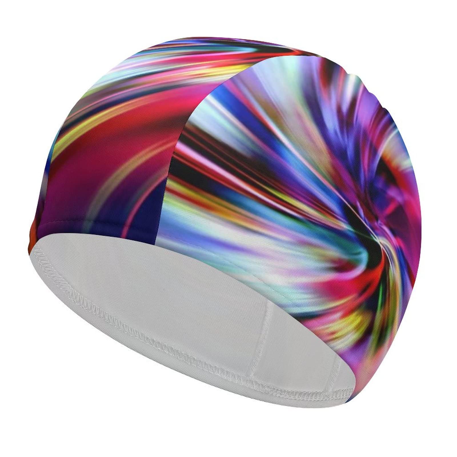 Tie-Dyed Swim Cap - High Elasticity Swimming Cap for Women, Men & Kids - Breathable Hair Protection for Long & Short Hair - Perfect for Pool, Beach & Water Sports
