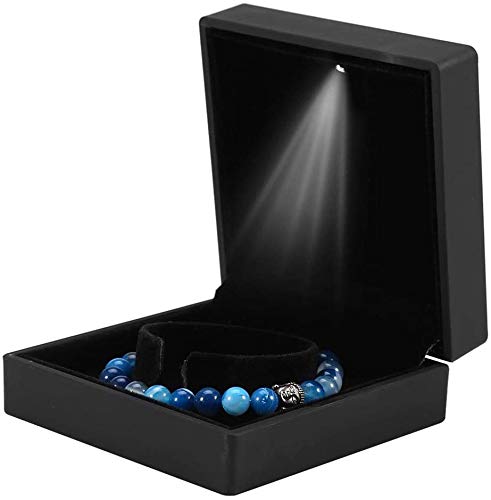 LED Jewelry Gift Box with Lights - Premium Ring, Pendant, Bracelet & Necklace Display Case - Elegant Storage Solution for Jewelers & Gift Shops (Perfect for Wedding, Anniversary & Birthday Gifts)