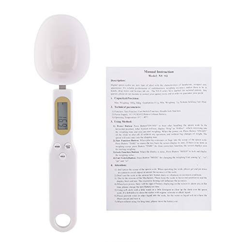 Adjustable Digital Measuring Spoon Scale - 1-500g Precise Kitchen Scale with Large LCD Display (Ounces/Grams/Karats) | Perfect for Baking, Cooking & Jewelry Weighing