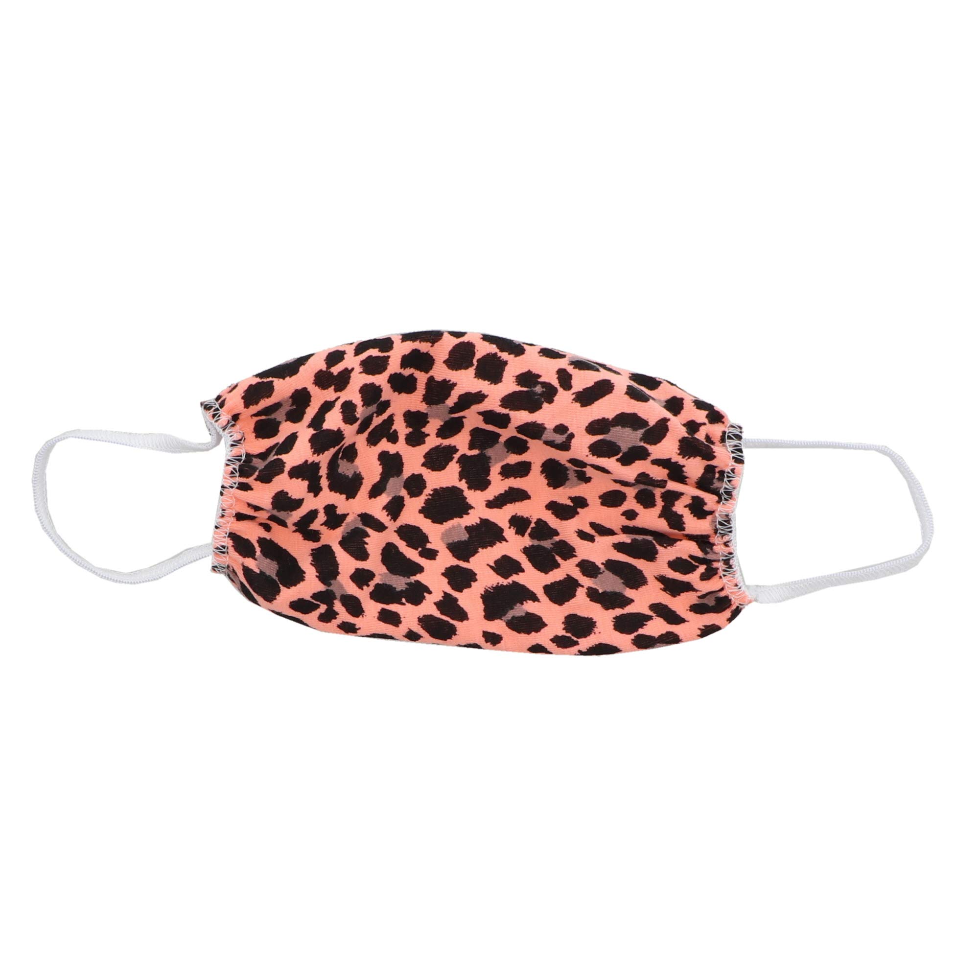Washable Cotton Face Mask - Pink Cheetah Print, Made in USA, Reusable Fabric Mask for Everyday Use, Travel, and Outdoor Activities