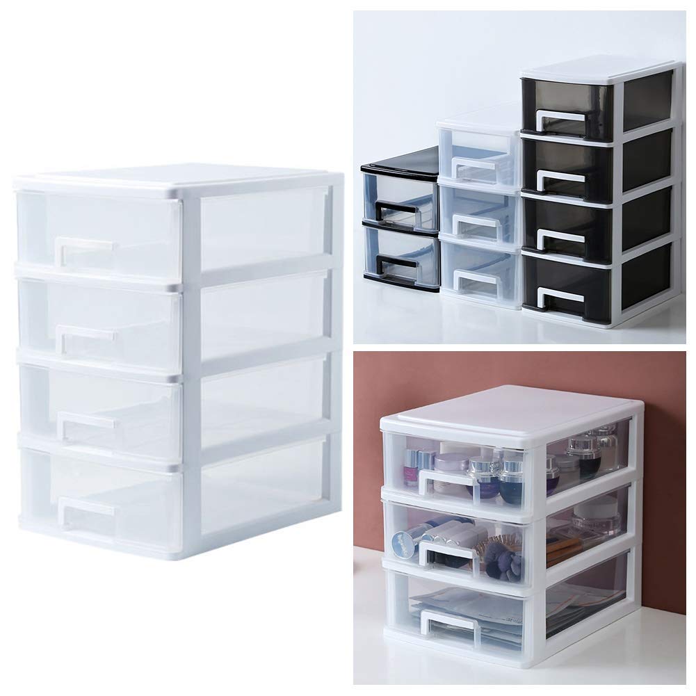 Premium Plastic Cosmetic Storage Box Organizer - Durable Makeup Drawer for Brushes, Lipsticks, Palettes & Jewelry | Perfect for Vanity, Office Desk & Travel Beauty Organization
