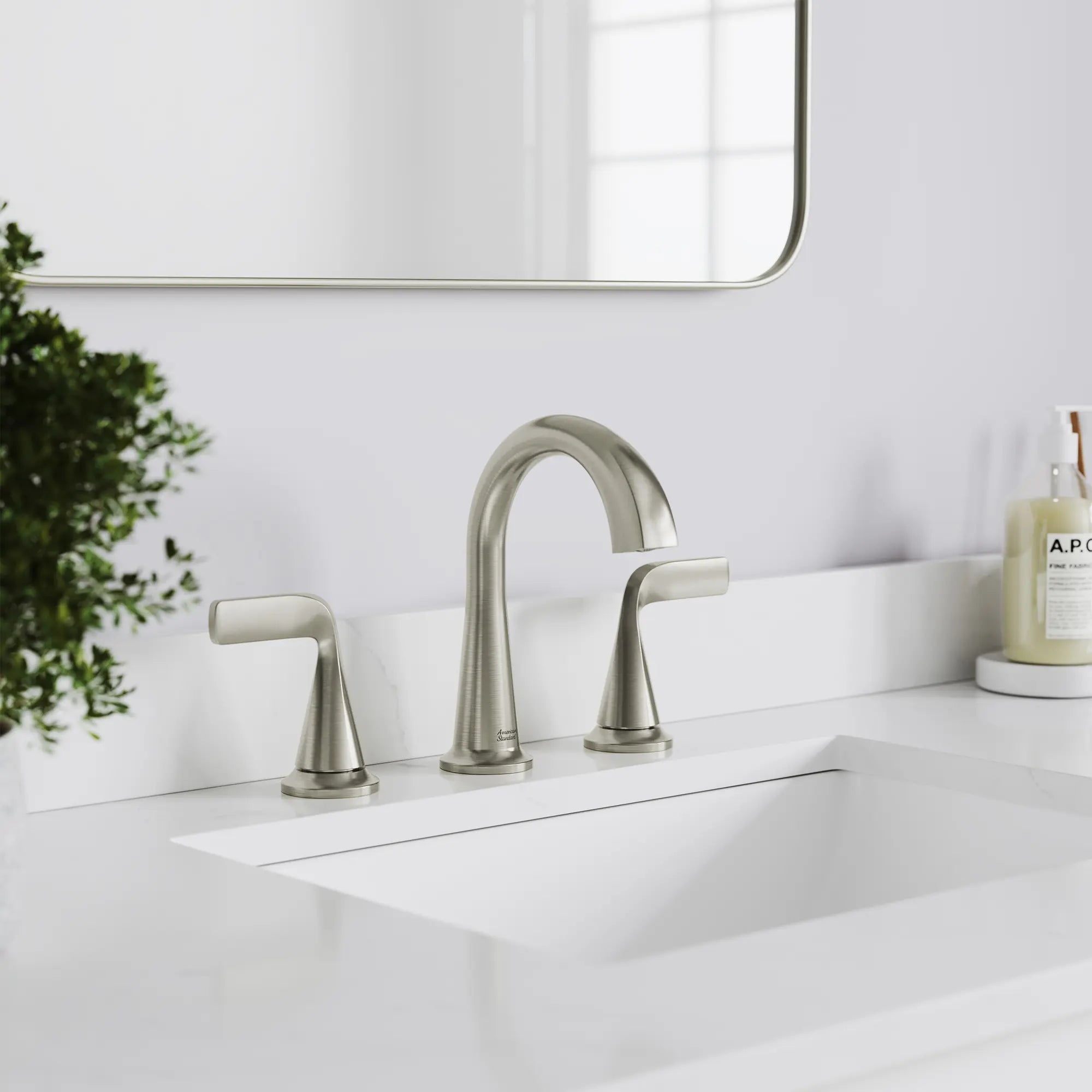 Eastway 8 Inch Widespread Bathroom Faucet with Two Handles - Modern Waterfall Spout Design for Bathroom Sink, Vanity, and Powder Room Installation