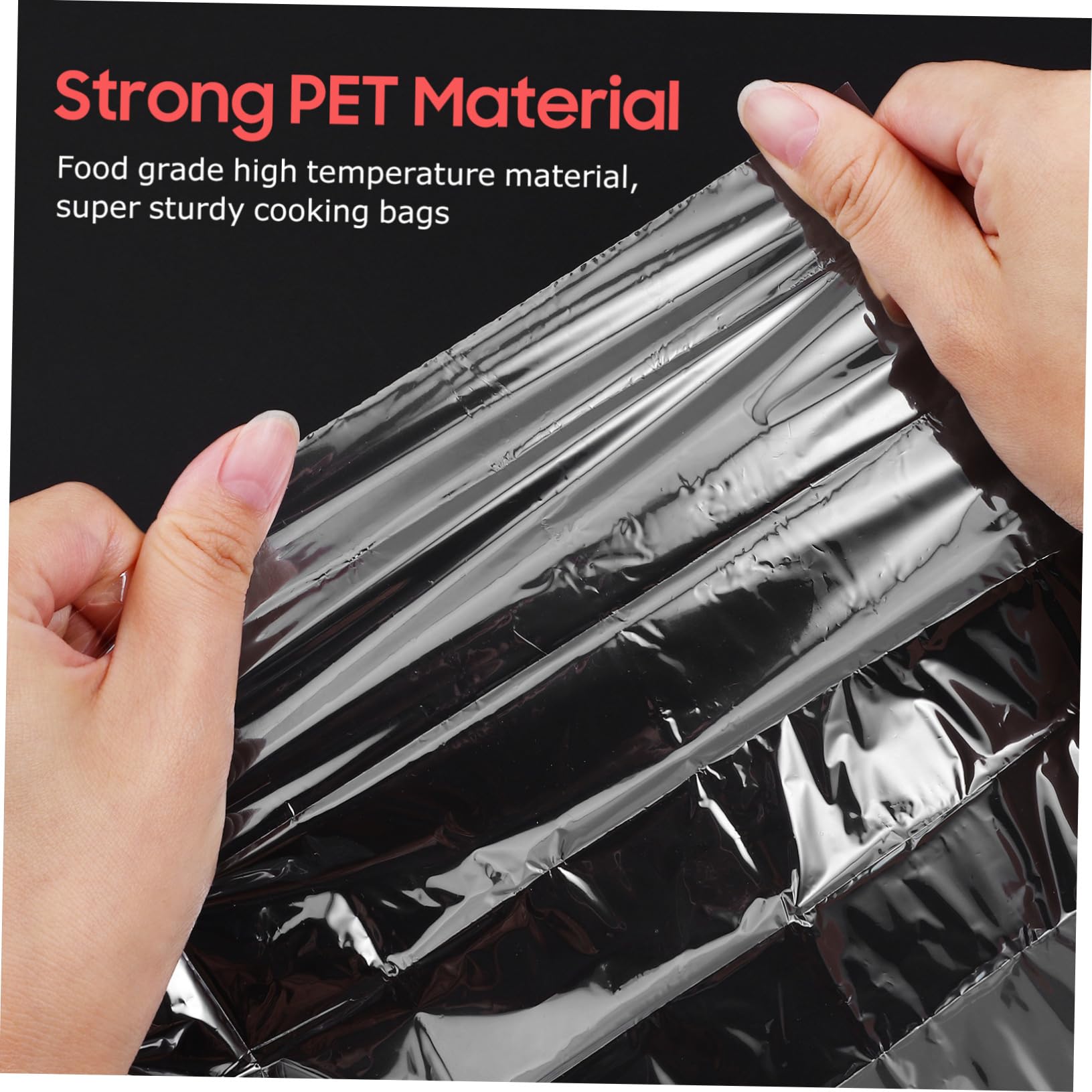 50pcs Heat Resistant Oven Bags for Grilling Chicken, Turkey, Ribs & Cheese - Reusable Vacuum Storage & Roasting Bags for BBQ, Baking & Meal Prep (Pet White)