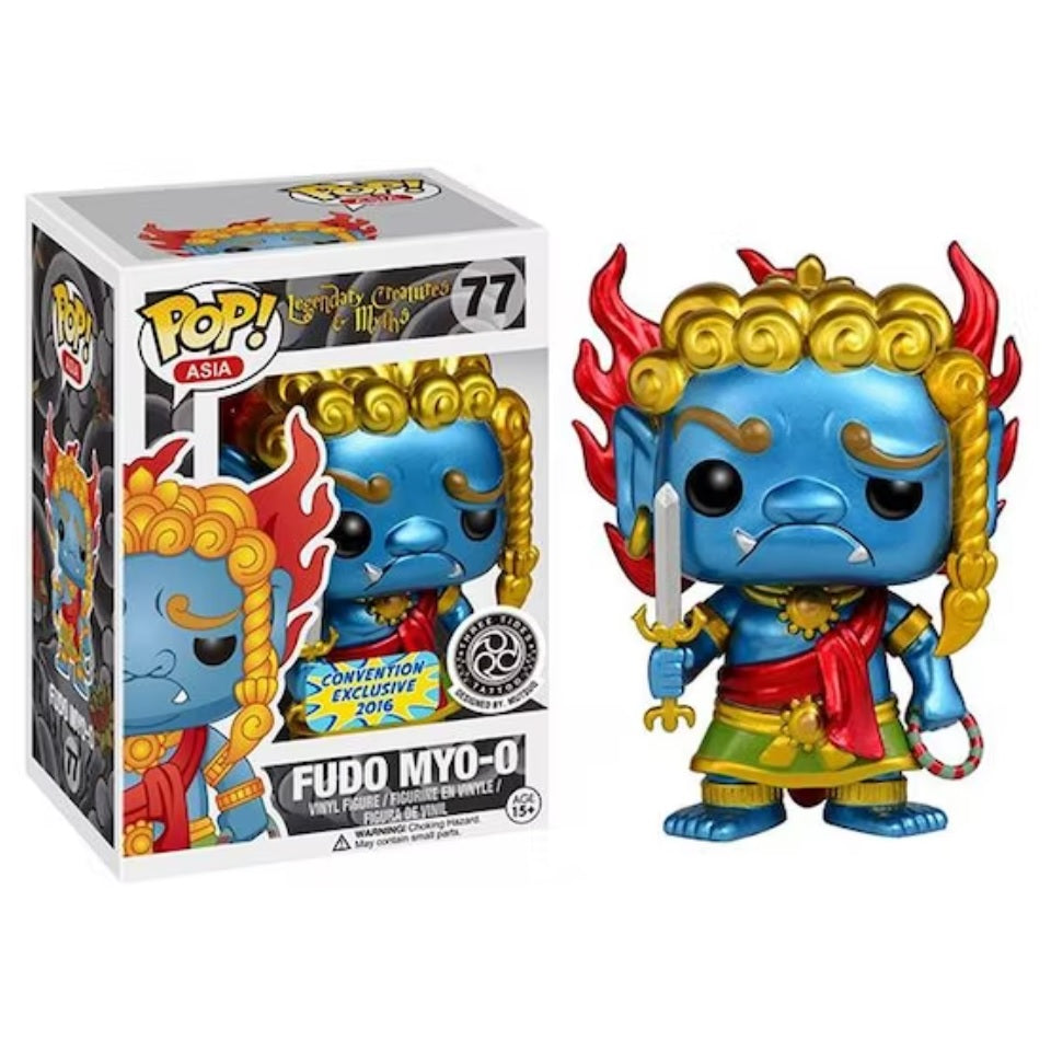 Metallic Fudo Myo O Vinyl Figure - Asia Pop! Legendary Creatures & Myths Collection #77 - Perfect for Anime Fans, Collectors & Home Decor