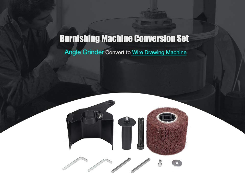 Multifunctional Burnishing & Polishing Machine Set with Sanding Wheel for 115/125mm Angle Grinders (M14 Thread) - Perfect for Metal Finishing, Wood Sanding & DIY Projects - Angle Grinder Not Included
